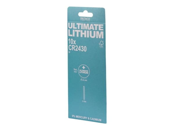 DELTACO Ultimate - Batteri 10 x CR2430 - Li - 300 mAh