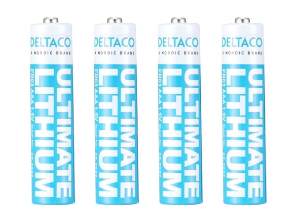 DELTACO Ultimate - Batteri 4 x AAA / LR03 - Li - blå