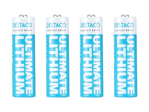 DELTACO Ultimate - Batteri 4 x AA / LR6 - Li - blå
