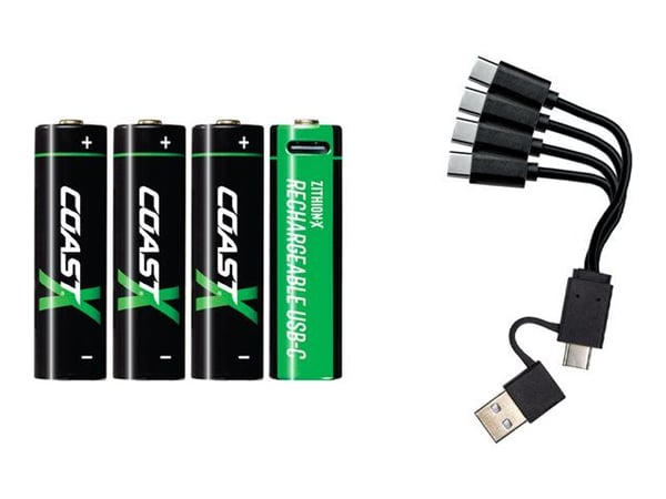 COAST ZITHION-X - Batteri 4 x AA-type - Li-Ion - 2400 mAh - 3 Wh