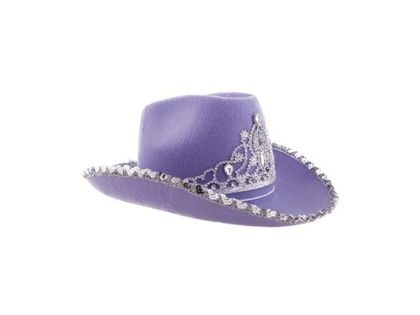 Lilla cowboyhat med diadem