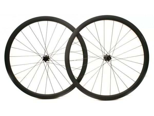 Alexrims Kola landsvägshjul ALEXRIMS ALXCF35D centerlock 12x100/12x142 35 mm 700C 622-19 TRS kolfiber 1650 g