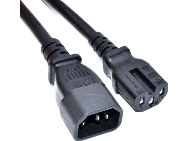 AKYGA Virtajohto AK-UP-05 IEC C14 C15 250V/50Hz 1m