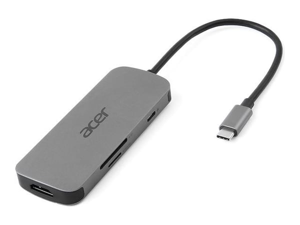 Acer 7-In-1 Type-C Dongle - Dokkingstasjon - USB-C - HDMI - for Aspire C 24; 27; Aspire S 32; SpatialLabs View Pro 27; Veriton Vero Z4; Veriton Z2