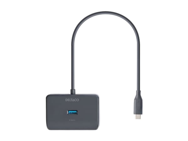 DELTACO - Hub - 5 Gbps, USB-C - 4 x USB - stasjonær