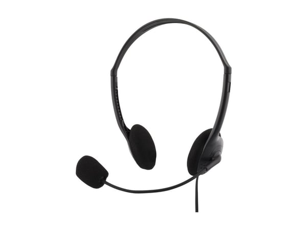 DELTACO HL-21 - Headset - på örat - kabelansluten - 3,5 mm kontakt - svart