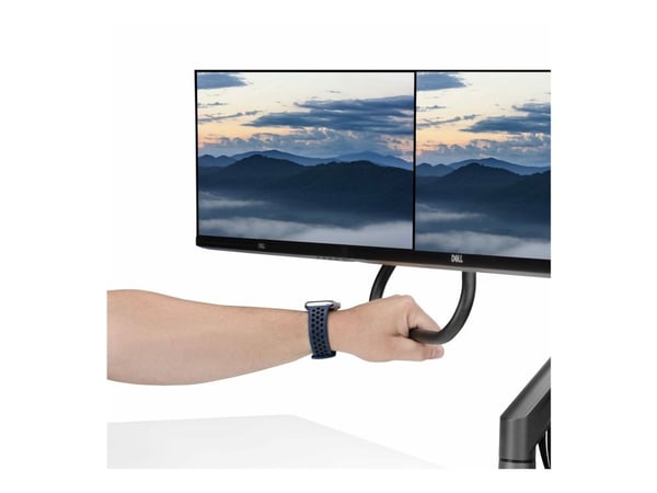 Startech Desk Mount Dual Monitor Arm w/ Crossbar, Up To 27" Displays - Monteringssett - fører, mekanisk fjær - for 2 LCD-skjermer - plastikk, stål ...