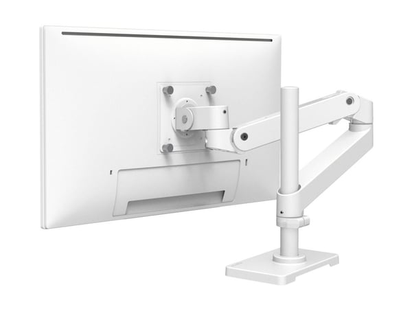 Ergotron LX Pro - Monteringssett (skjermarm, høy stang) - for LCD-skjerm - aluminium - hvit - skjermstørrelse: inntil 34" - skrivebordsmonterbar