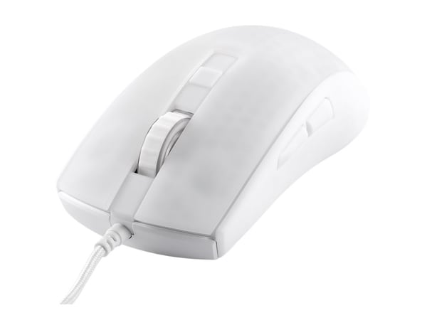Deltaco GAM-144-W, høyrehånd, USB Type-A, 6200 dpi, hvit