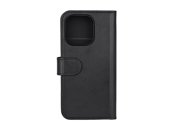 DELTACO - Lommebok for mobiltelefon - 2-i-1, magnetisk - MagSafe-samsvar - veganlær, PU-skinn (termoplastisk polyuretan + polykarbonat) - svart - f...
