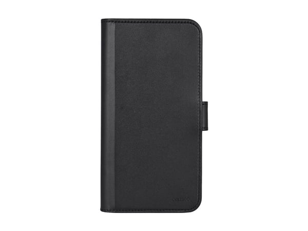 DELTACO - Lommebok for mobiltelefon - 2-i-1, magnetisk - MagSafe-samsvar - veganlær, PU-skinn (termoplastisk polyuretan + polykarbonat) - svart - f...