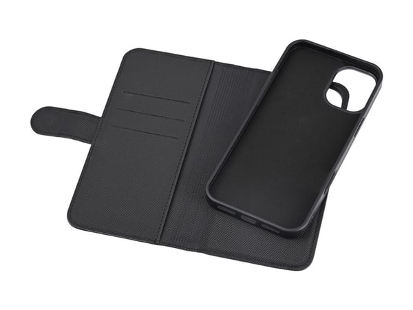 DELTACO - Kääntyvä suojakansi matkapuhelimelle - 2-in-1, magneettinen - MagSafe-yhteensopivuus - vegaaninahka, PU-nahka (termoplastinen polyuretaan...