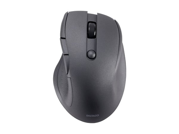 DELTACO MS-906 - Mus - stille - 6 knapper - trådløs - Bluetooth - svart - hengeboks