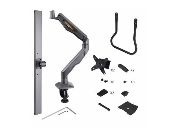 Startech Desk Mount Dual Monitor Arm w/ Crossbar, Up To 27" Displays - Monteringssett - fører, mekanisk fjær - for 2 LCD-skjermer - plastikk, stål ...