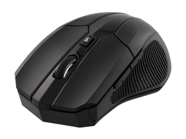 DELTACO MS-776 - Mus - optisk - 5 knapper - trådløs - USB trådløs mottaker - svart