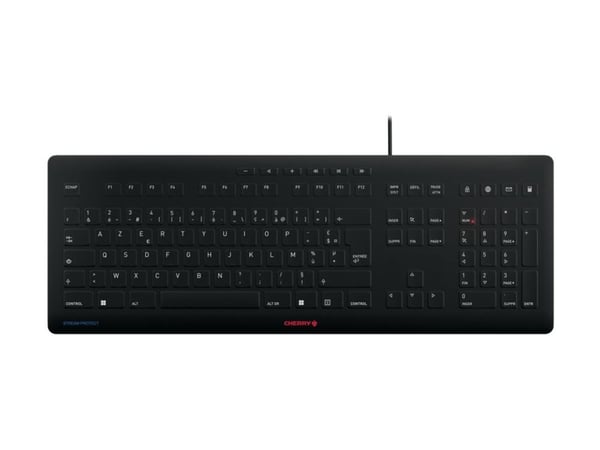 CHERRY STREAM KEYBOARD - Tastatur - USB - Fransk - tastsvitsj: CHERRY SX - svart
