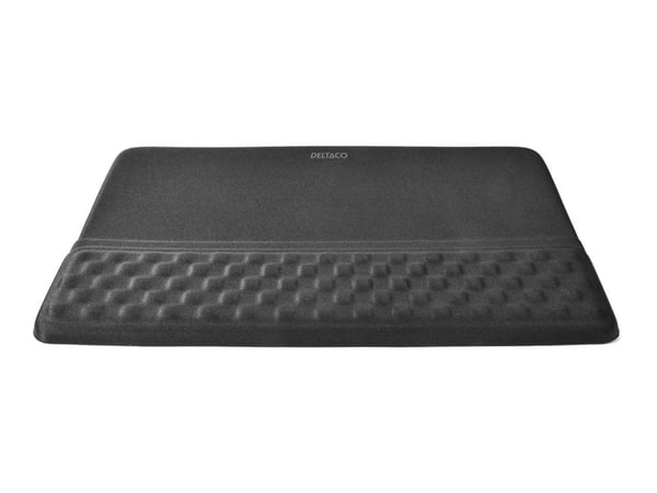 DELTACO - Wrist pad with integrated keyboard stand - ergonomic - svart