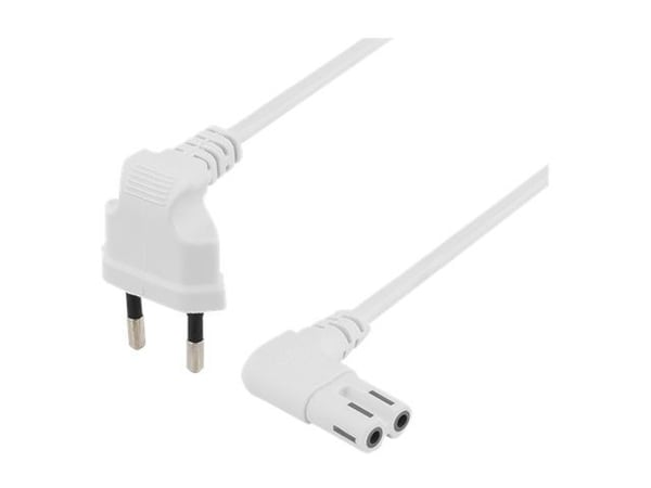 DELTACO DEL-109BV - Johdinsarja - Europlug (han) til IEC 60320 C7 - 250 V - 2,5 A - 5 m - kova