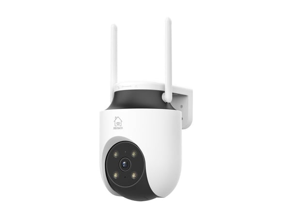 DELTACO SMART HOME SH-IPC18 - Nettverksovervåkingskamera - panorering / tipping - lite tårn - innendørs, utendørs - farge (Dag og natt) - 3 MP - 23...