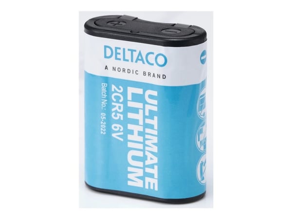 DELTACO Ultimate - Batteri 2CR5 - Li - blå