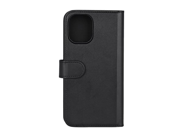DELTACO - Lommebok for mobiltelefon - 2-i-1, magnetisk - MagSafe-samsvar - veganlær, PU-skinn (termoplastisk polyuretan + polykarbonat) - svart - f...