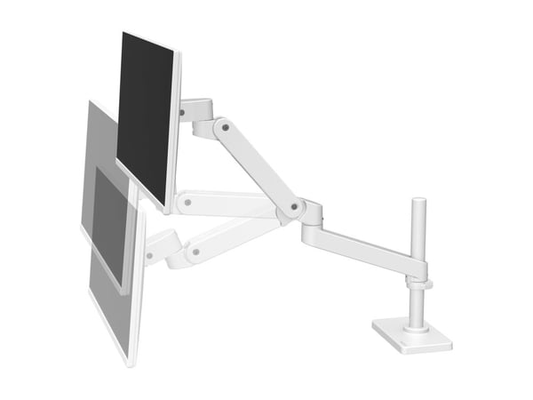 Ergotron LX Pro - Monteringssett (skjermarm, høy stang) - for LCD-skjerm - aluminium - hvit - skjermstørrelse: inntil 34" - skrivebordsmonterbar
