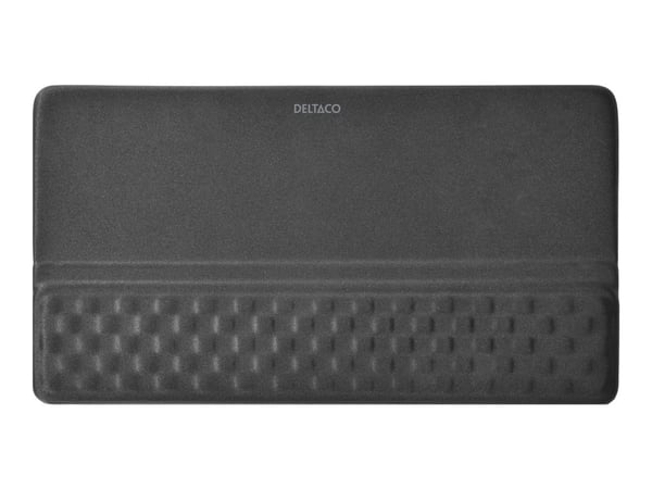 DELTACO - Wrist pad with integrated keyboard stand - ergonomic - svart