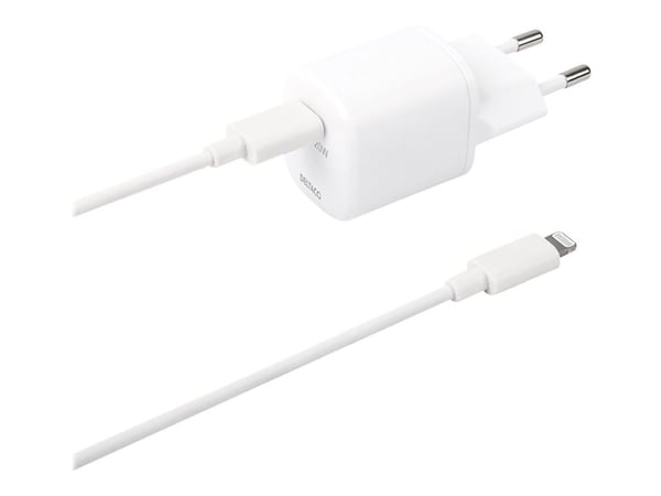 DELTACO USBC-AC141 - Strømadapter - 20 watt - 3 A - PD (USB-C) - hvit