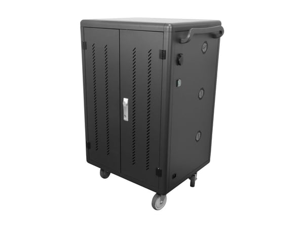 DELTACO - Vogn (kun lading) - for 36 nettbrett / notebook-er - låsbar - aluminiumsramme - svart - skjermstørrelse: inntil 14"