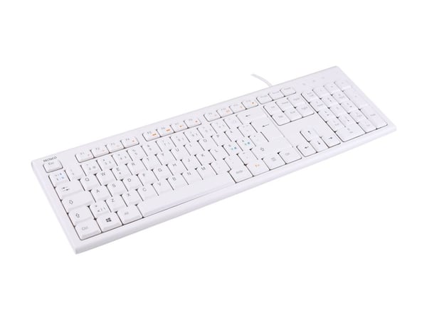DELTACO TB-628 - Tastatur - USB - Nordisk - hvit