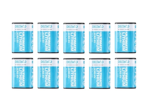 DELTACO Ultimate - Batteri 10 x 2CR5 - Li - blå
