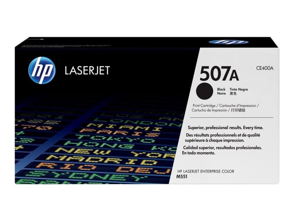 HP 507A - Svart - original - LaserJet - tonerpatron (CE400A) - for Color LaserJet Enterprise MFP M575; LaserJet Enterprise Flow MFP M575