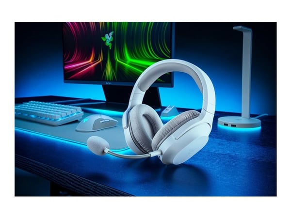 Razer Barracuda X Chroma - Hodesett - 7,1-kanals - full størrelse - Bluetooth / 2,4 GHz radiofrekvens - trådløs - hvit