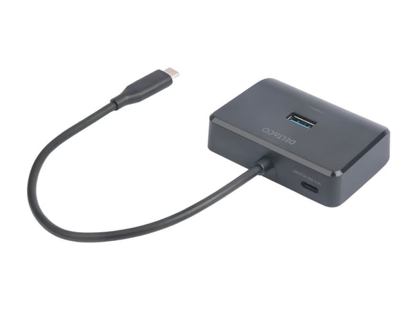 DELTACO - Hub - 5 Gbps, USB-C - 4 x USB - stasjonær