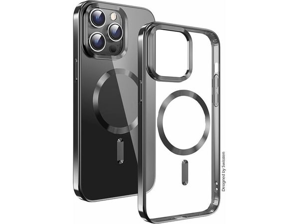 Swissten Clear Jelly Magstick metalinis dėklas, skirtas Apple iPhone 16 Pro Max