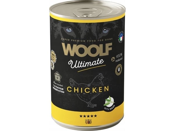 Brit WOOLF PIES PUSZKA ULTIMATE CAN CHICKEN&SEGE 400 g (6/6)