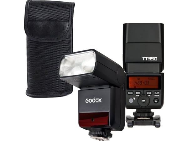 Godox TT350, 2,2 s/sivu, 16 kanavaa, 210 g, kompakti salama