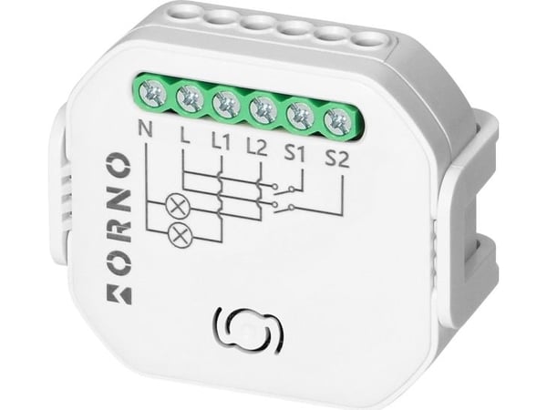 Orno Tuya Smart Wi-Fi+BLE 2-kanavainen sisärasia-rele