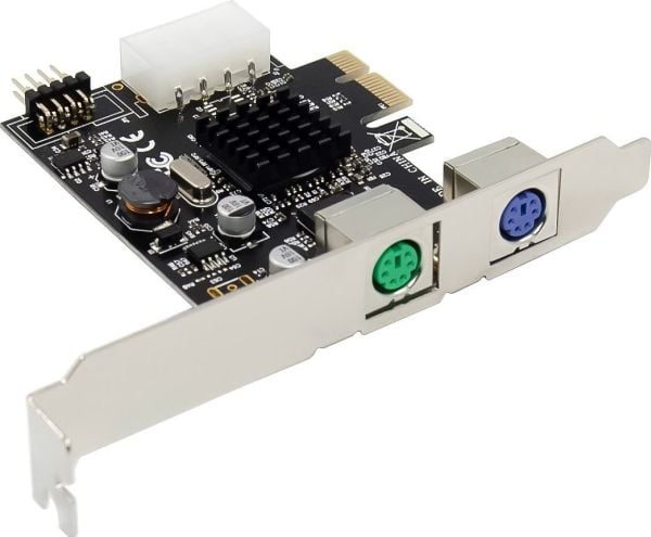 InLine® grensesnittkort, 2x PS/2, PCIe (PCI Express)