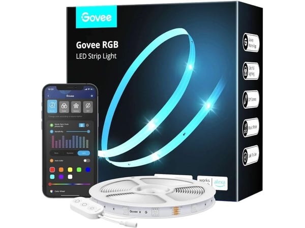Govee RGB Smart Wi-Fi + Bluetooth LED Strip Lights (5m)