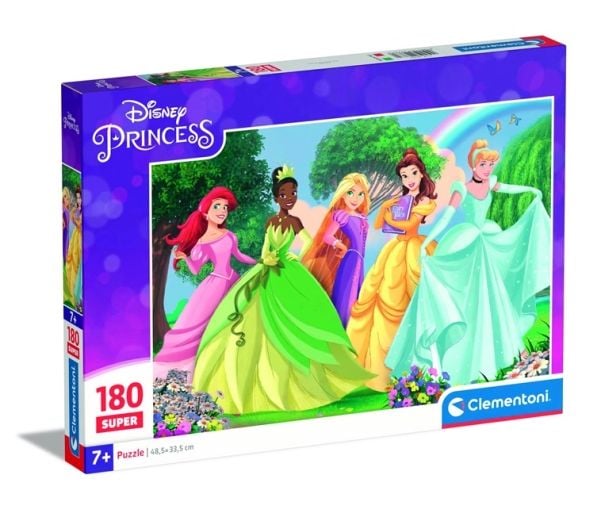 Clementoni puslespill 180 brikker superprinsesser 29787