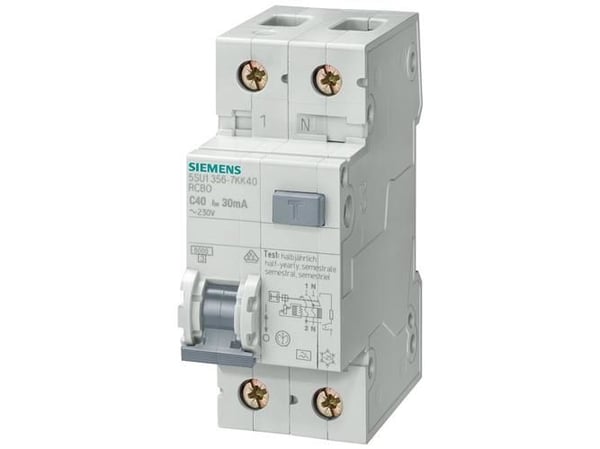 Yhdistelmäkatkaisija, automaattisuojakytkin/PFI C 20 A 1P+N, 300 mA 5SU1656-7KK20