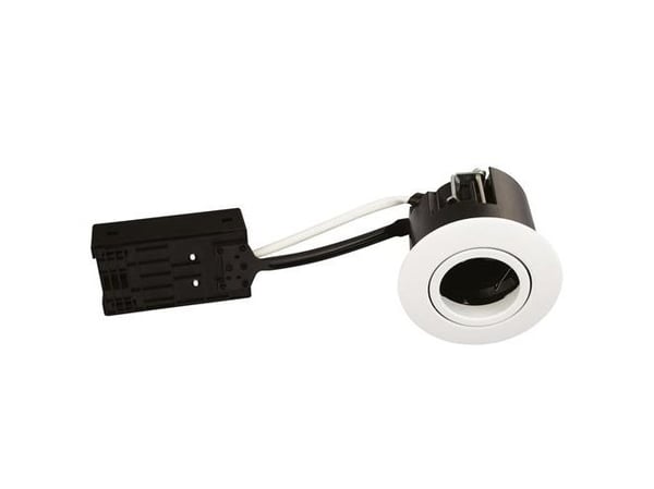Luna Quick install 230V GU10 IP44 Blank Hvid Rund