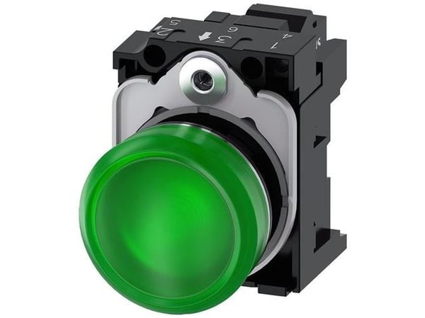 Merkkivalo 22mm karkea korkea gl vihreä gl 24