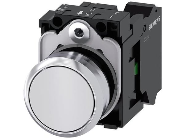 Painike 22mm pyöreä korkealla valkoisella napilla 1NR fj