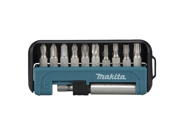 Makita - Spissett for skrutrekker - 11 deler - torx, phillips, pozidriv - lengde: 25 mm