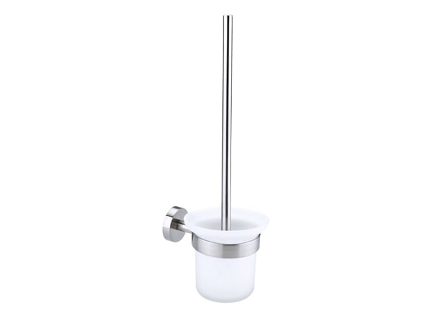 TESA 40302, Toalettbørste og holder, Rustfritt stål, Hvit, Metall, Metall, 115 mm, 390 mm