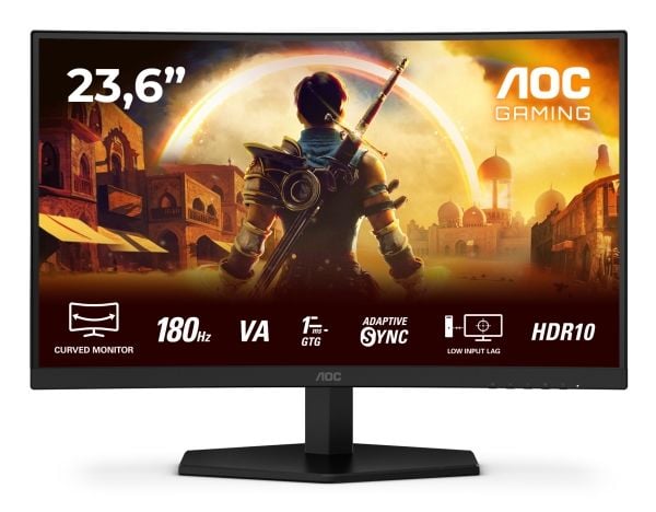 AOC G4 C24G42E, 59,9 cm (23.6"), 1920 x 1080 piksler, Full HD, LED, 4 ms, Svart, Rød