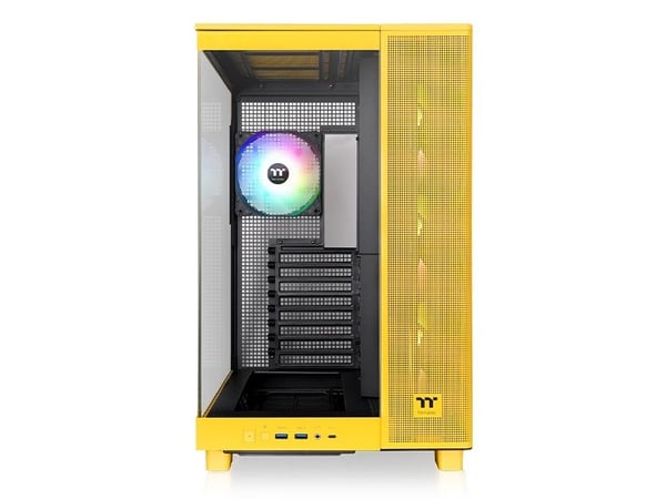 Thermaltake View 380 XL TG ARGB, Midi Tower, PC, Gult, ATX, Micro ATX, Mini-ITX, SPCC, Herdet glass, Spilling