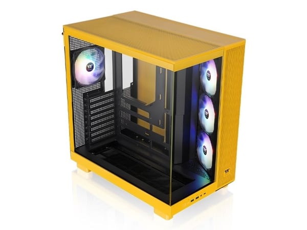 Thermaltake View 380 XL TG ARGB, Midi Tower, PC, Gult, ATX, Micro ATX, Mini-ITX, SPCC, Herdet glass, Spilling